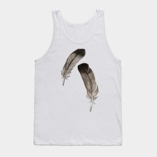 Black feathers Tank Top